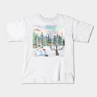 Winter Critter Fun Kids T-Shirt